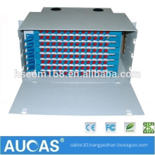 Aucas Manufacture 12 24 48 Port Optical Fiber Patch Panel ODF